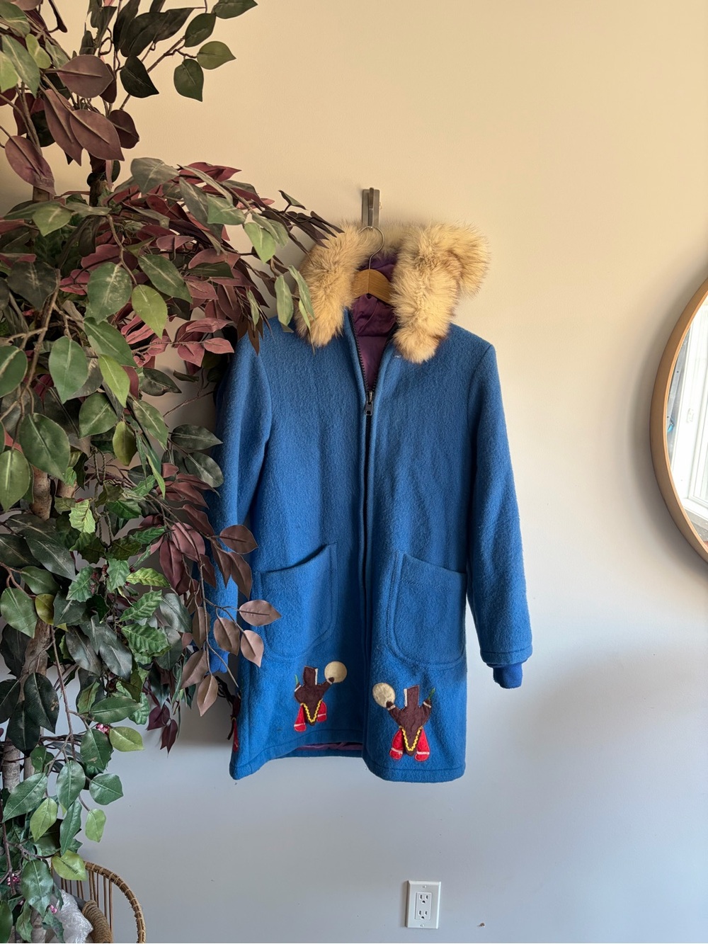 Vintage made in Canada wool/fur truly coat